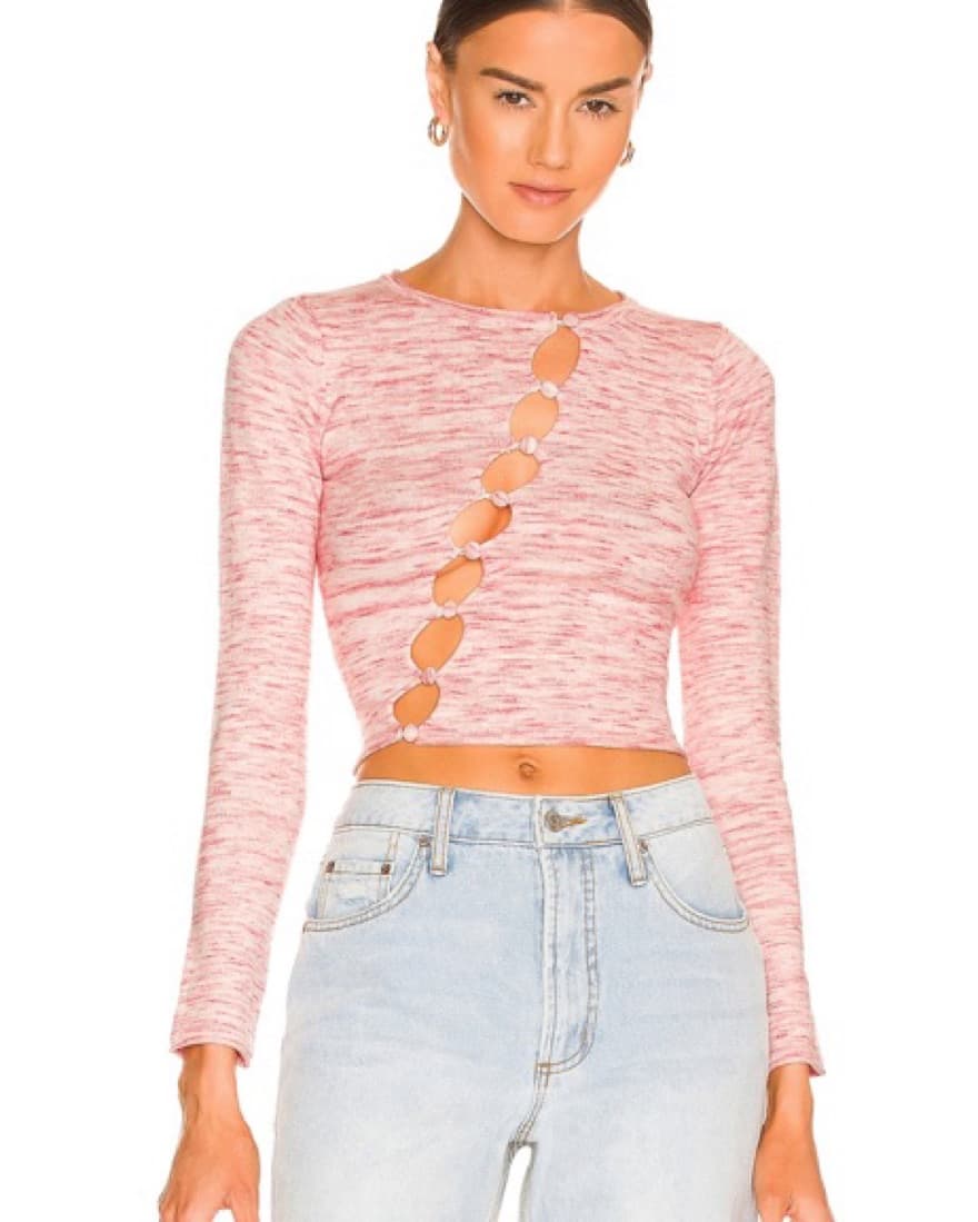 Revolve Superdown Kai Button Front Top - Image 1