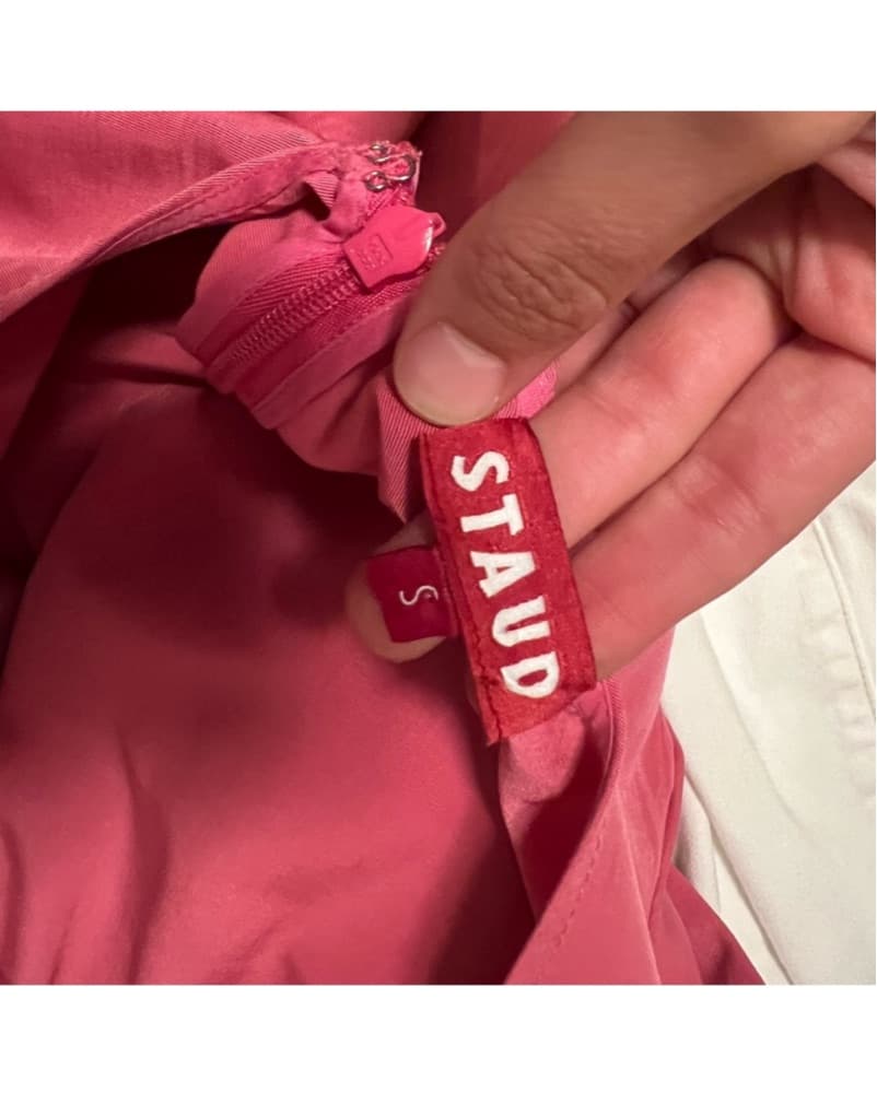 Staud Pink Mini Ilana Dress - Image 3