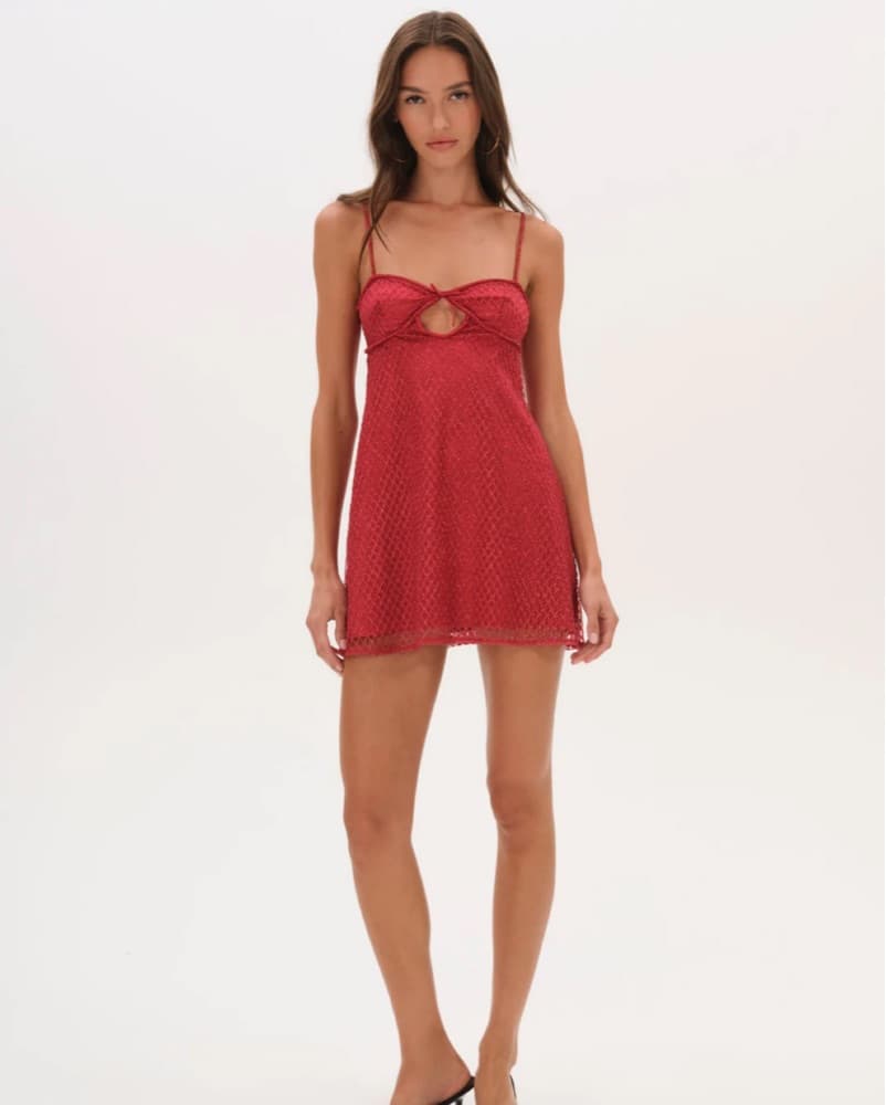 For Love And Lemons Glitter Slip Dress - Image 3