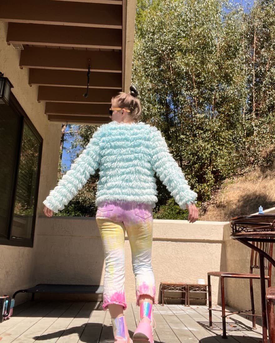 fuzzy seafoam jacket  - Image 3