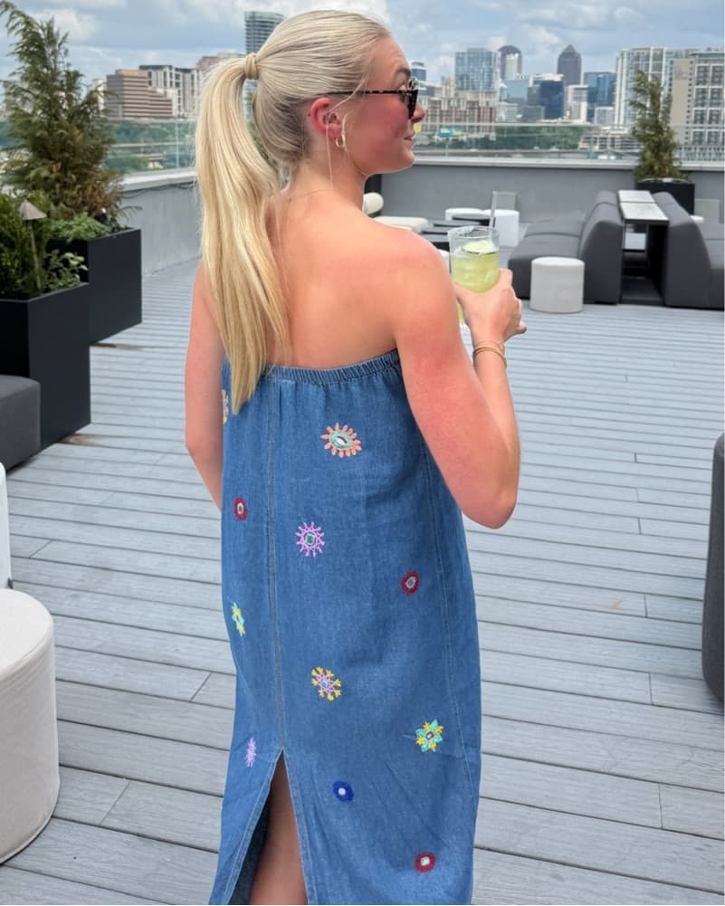Denim Maxi Dress - Image 2