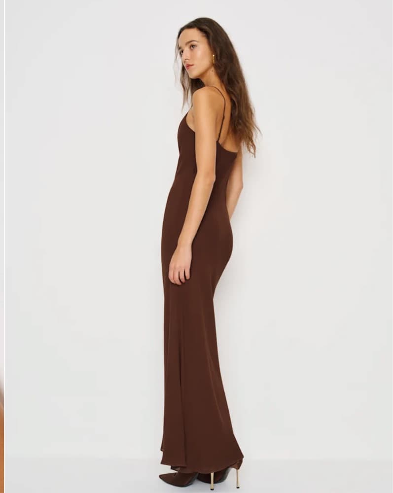 Reformation Drina Brown Maxi Dress - Image 3
