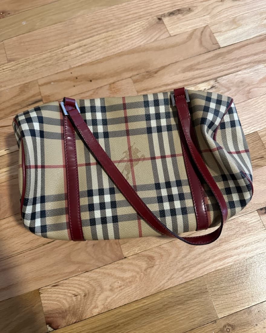 Burberry Haymarket Check Coated Canvas  - Image 1