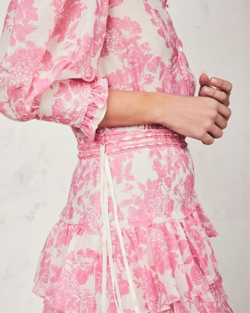 Love Shack Fancy Lorelei Pink Mini Dress - Image 4