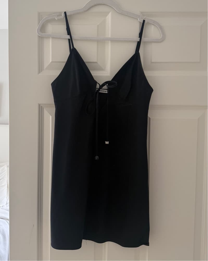 Alexander Wang Black Tie Mini Dress   - Image 2