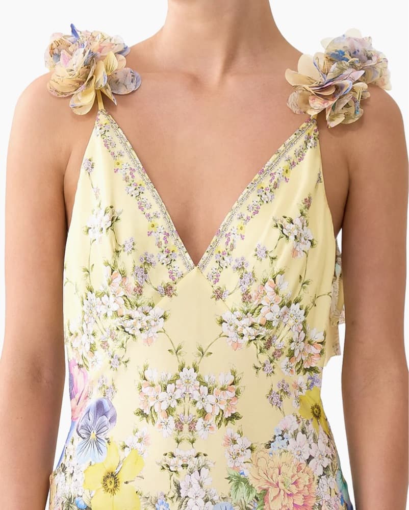 Camilla Floral Silk Slip Maxi Dress - Image 3