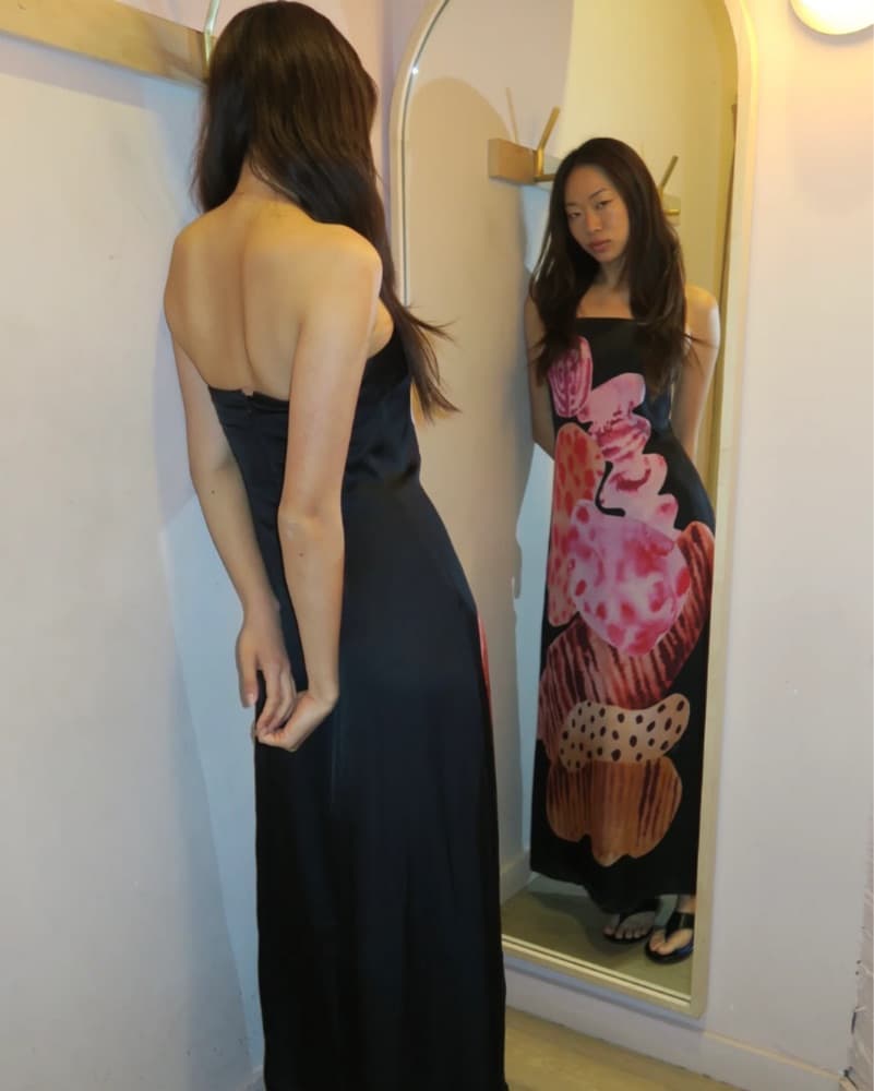 Kora Maxi Dress Abstract Noir - Image 6
