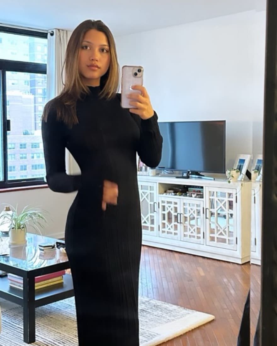 Navy Blue Midi Dress - Image 2