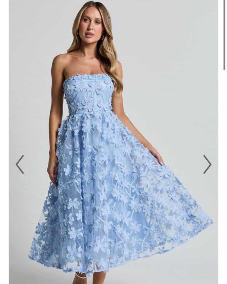 Elegant Floral Midi Dress - Image 1