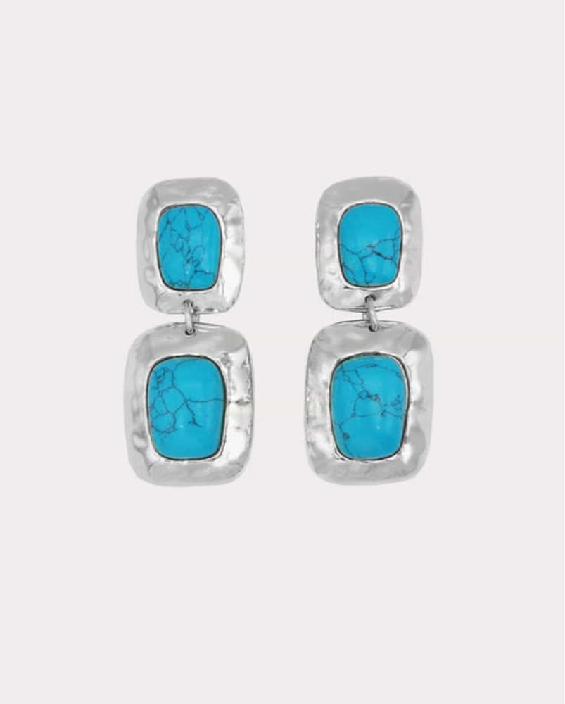 Revolve Turquoise Drop Earrings  - Image 1