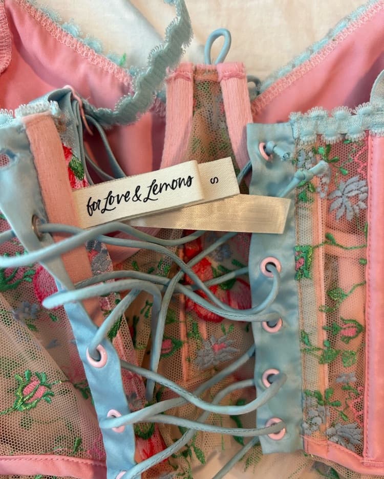 For Love And Lemons Floral Corset - Image 4