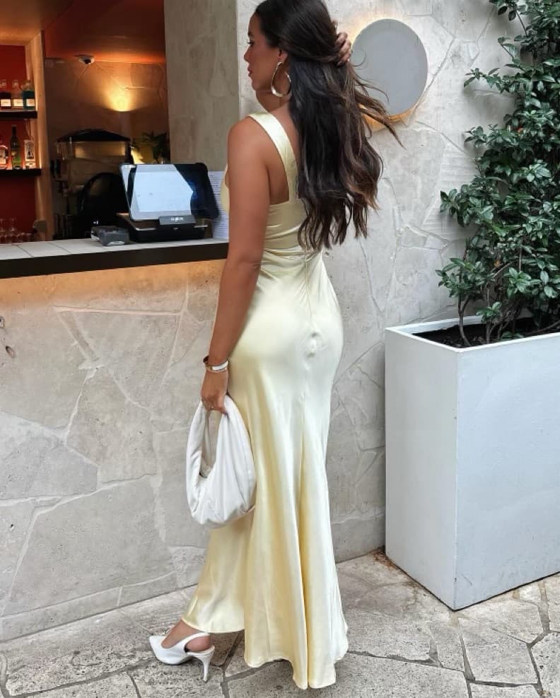 Viral Pale Yellow Maxi Dress  - Image 6