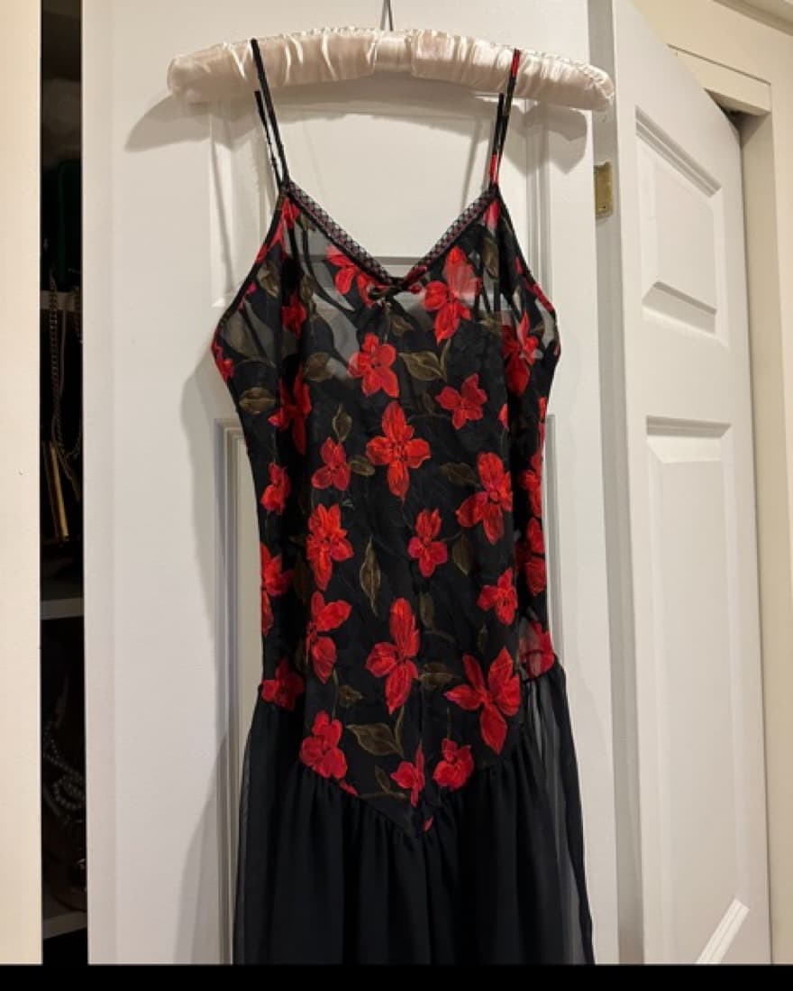 Vintage sheer Midi Dress Size Xs/s - Image 2