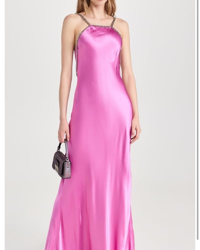 L’agence Pink Satin Majesty Gown XS - Image 1