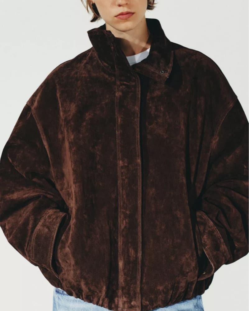 Zara Suede Leather Jacket - Image 3