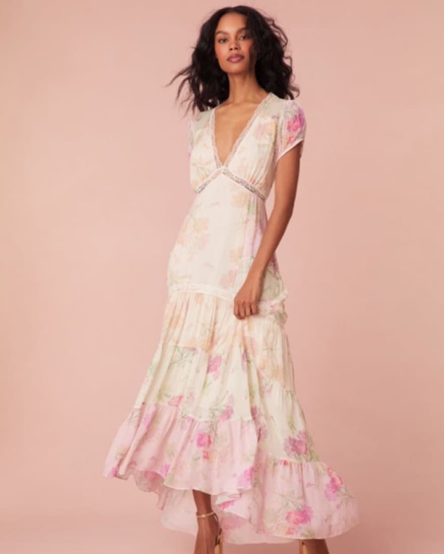 LoveShackFancy Chiffon Maxi Dress - Image 2