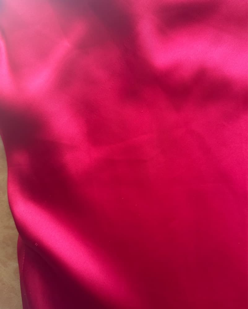 Red Silk Norma Kamali Gown - Image 4