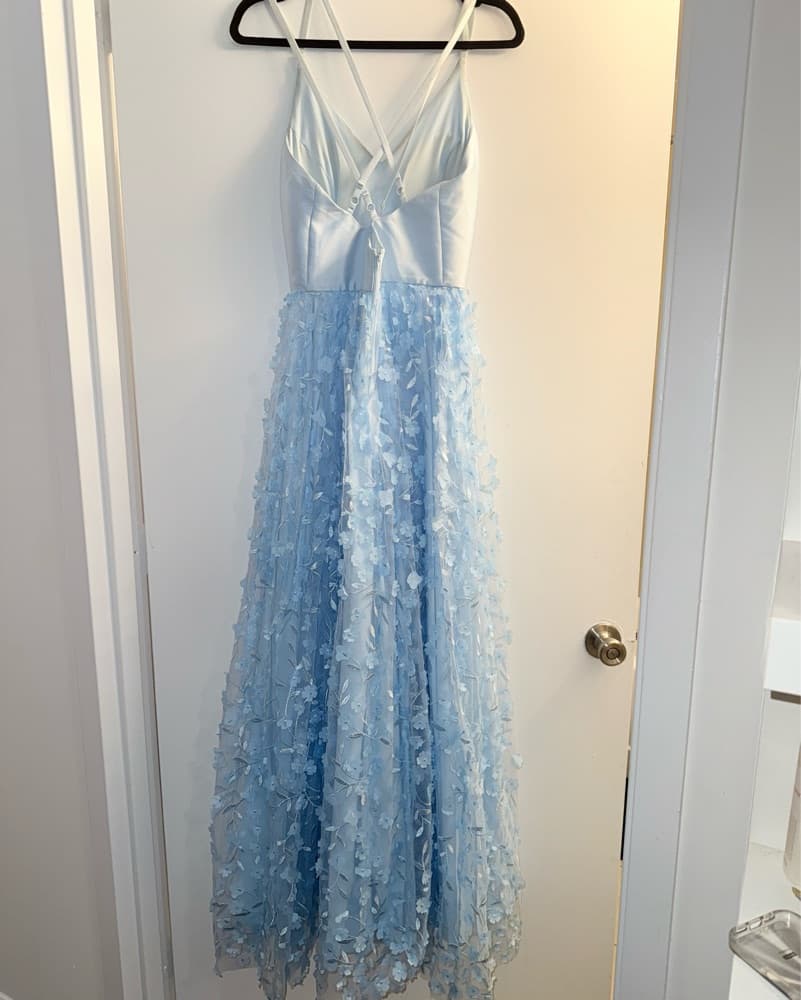 Ethereal Blue Floral Gown NEW! - Image 4