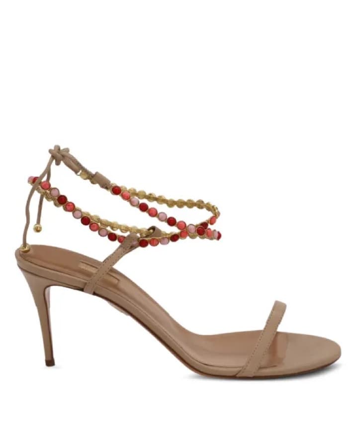 Aquazzura Livia Beaded Sandals - Image 1