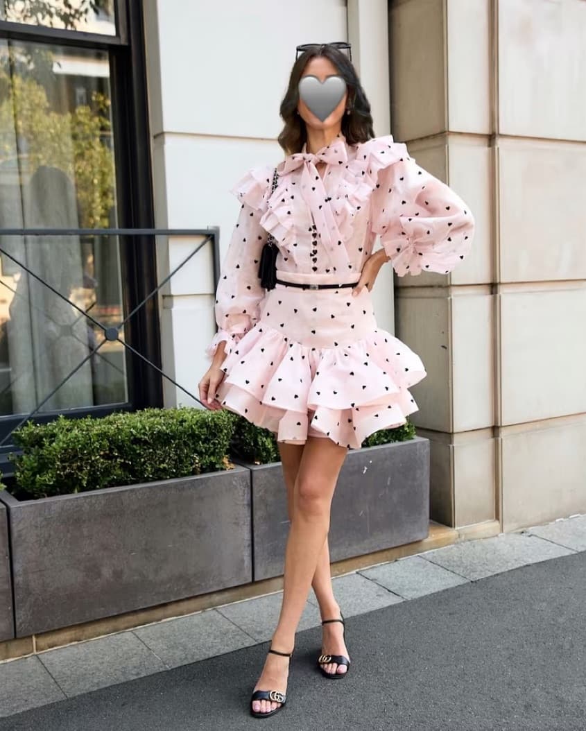 Zimmermann Crush Pink Heart Skirt Top  - Image 3