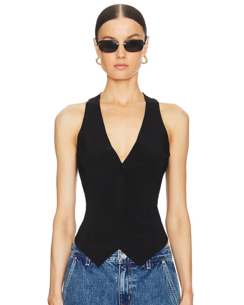 Sleek Black Vest  - Image 1