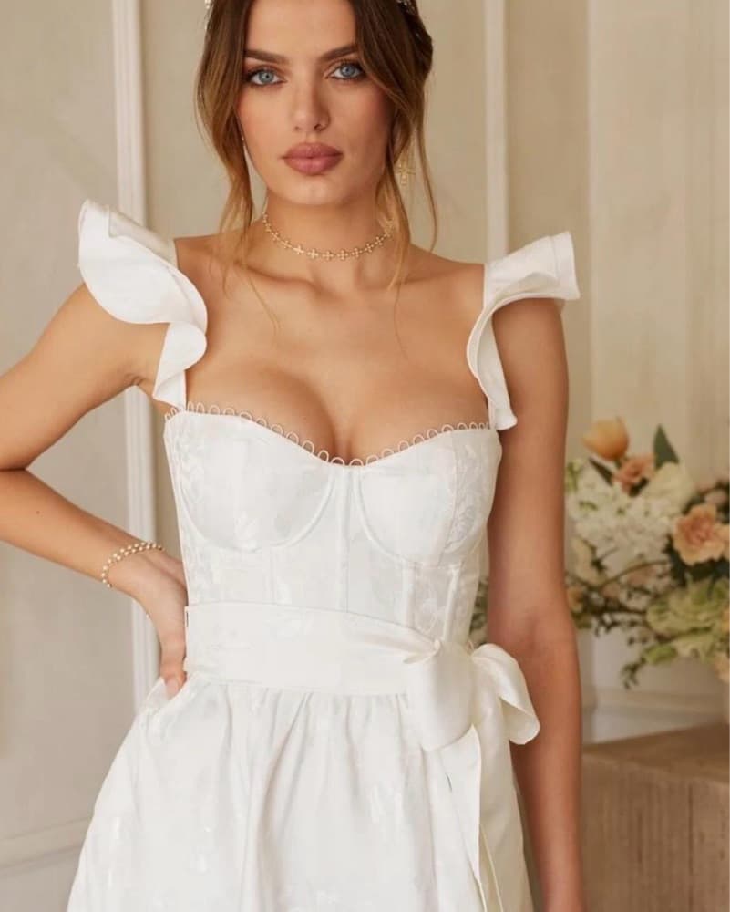 V Chapman White Vera Dress  - Image 2