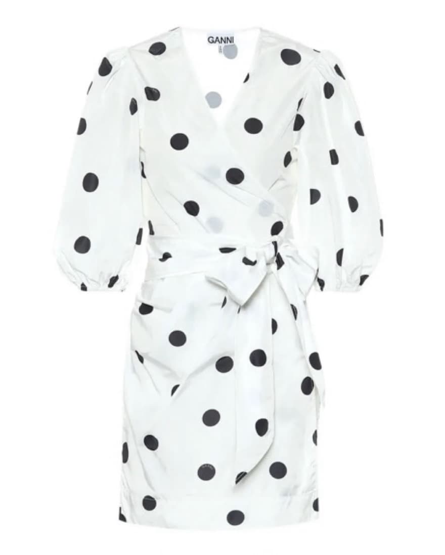 Ganni Polka Dot Wrap Dress - Image 1
