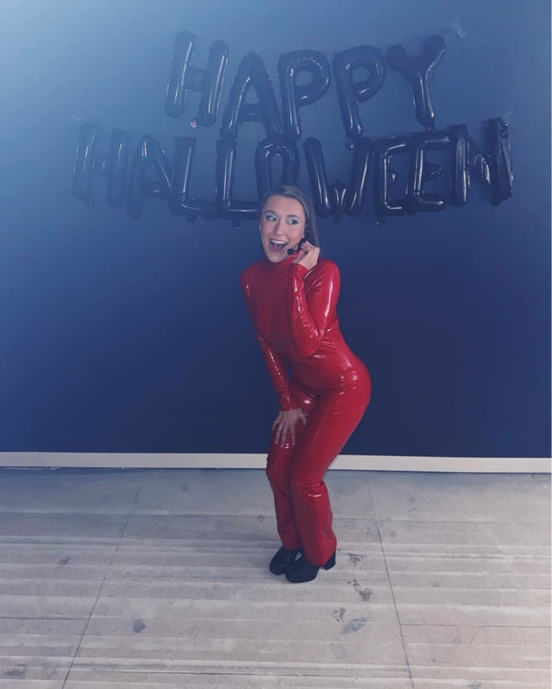 Red Latex Jumpsuit - Image 1