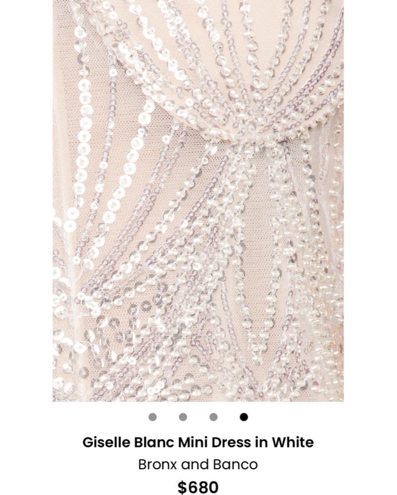 Giselle Blanc Mini Dress - Image 3