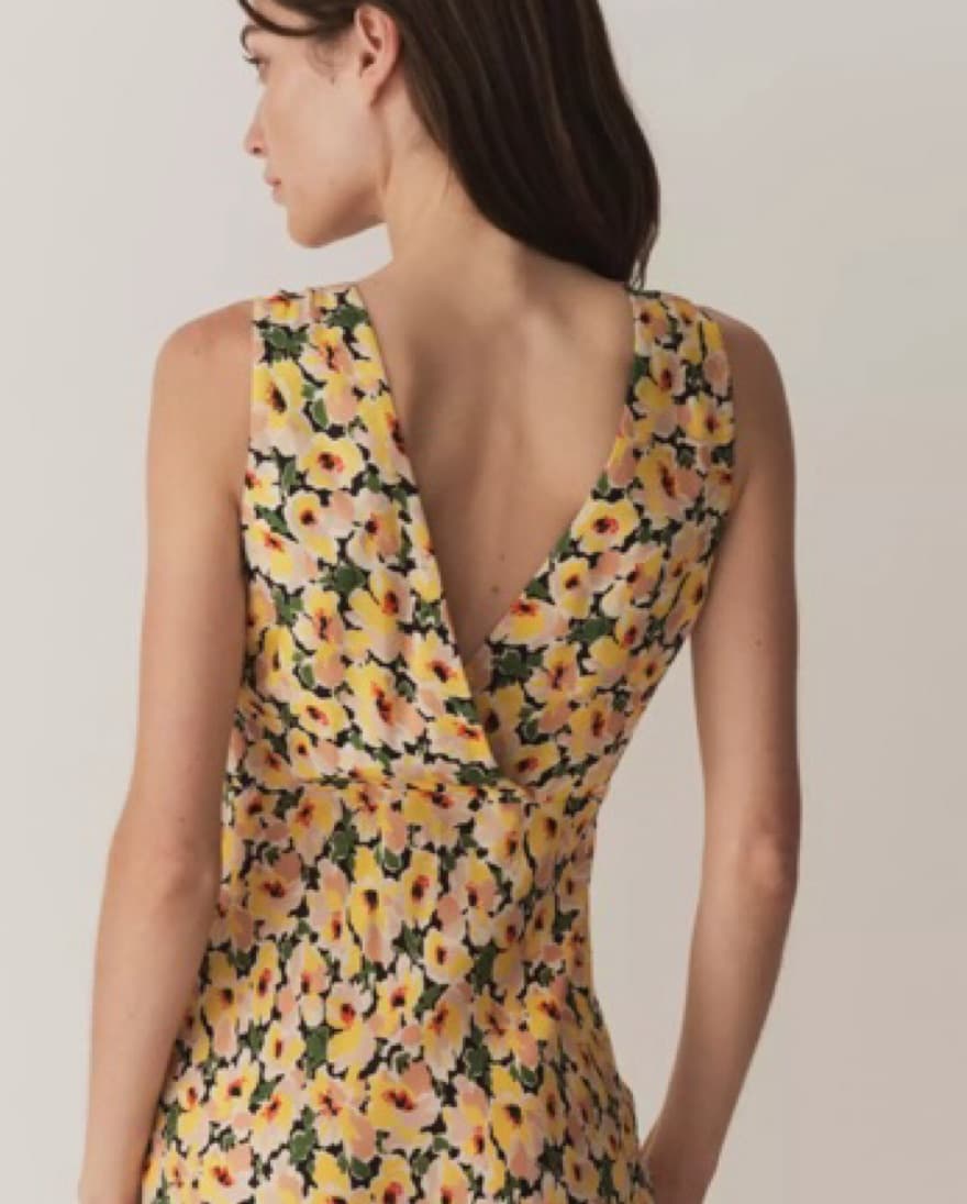 Doen Yellow Floral Midi Dress - Image 2