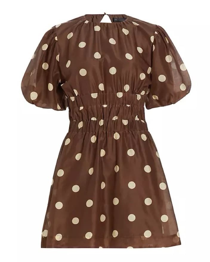 Sir Brown Polka Dot Mini Dress - Image 2