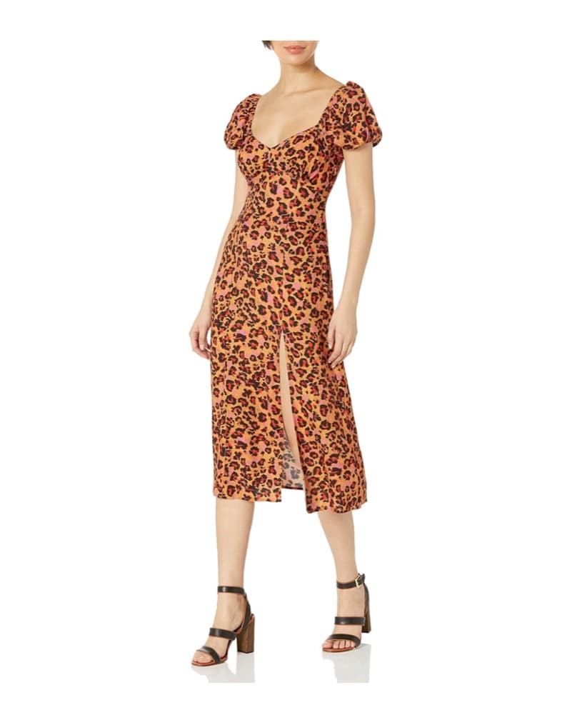 Chic Leopard Print Midi Dress - Image 3