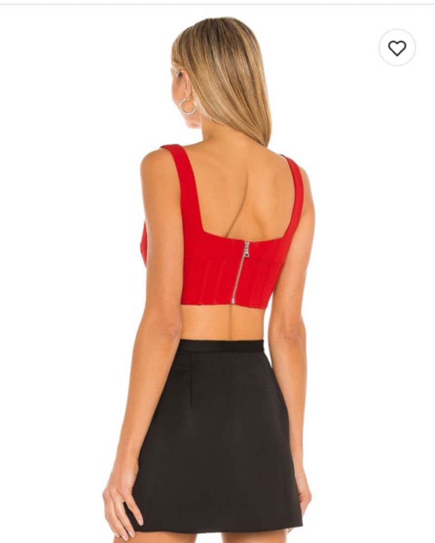 Red Cropped Corset - Image 3