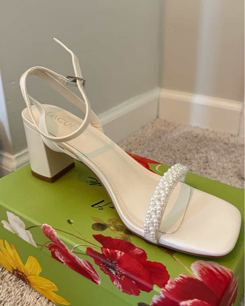 Elegant Pearl-Embellished Heels - Image 1