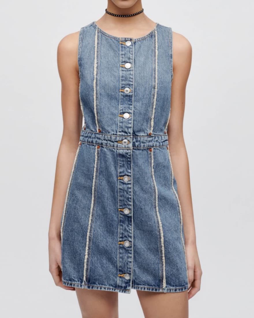 RE/DONE Denim Mini Dress - Image 1