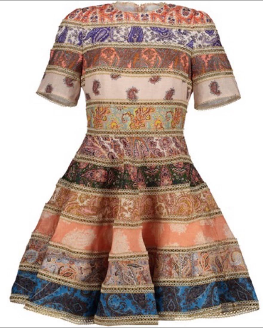Vibrant Paisley Patterned Mini Dress - Image 1