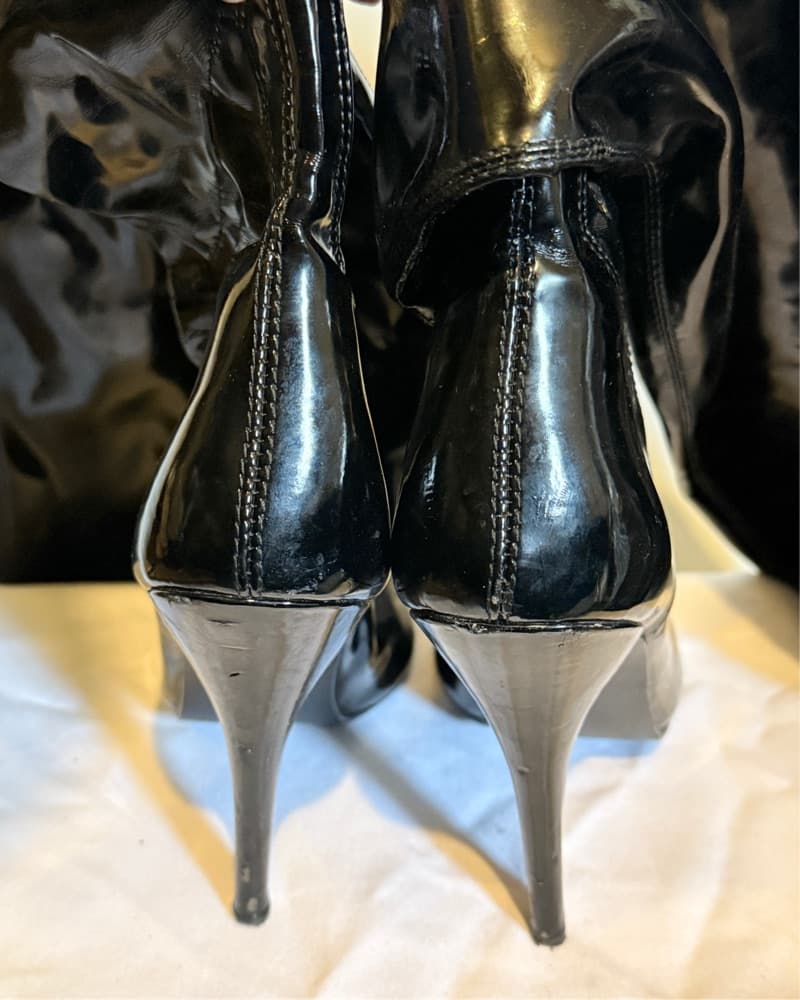 Thigh High Patent Leather Boots - Image 6