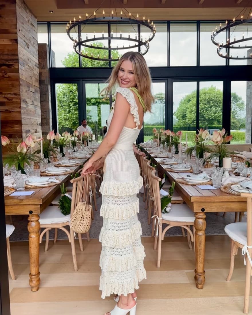 White Crochet Zimmerman Dress - Image 2