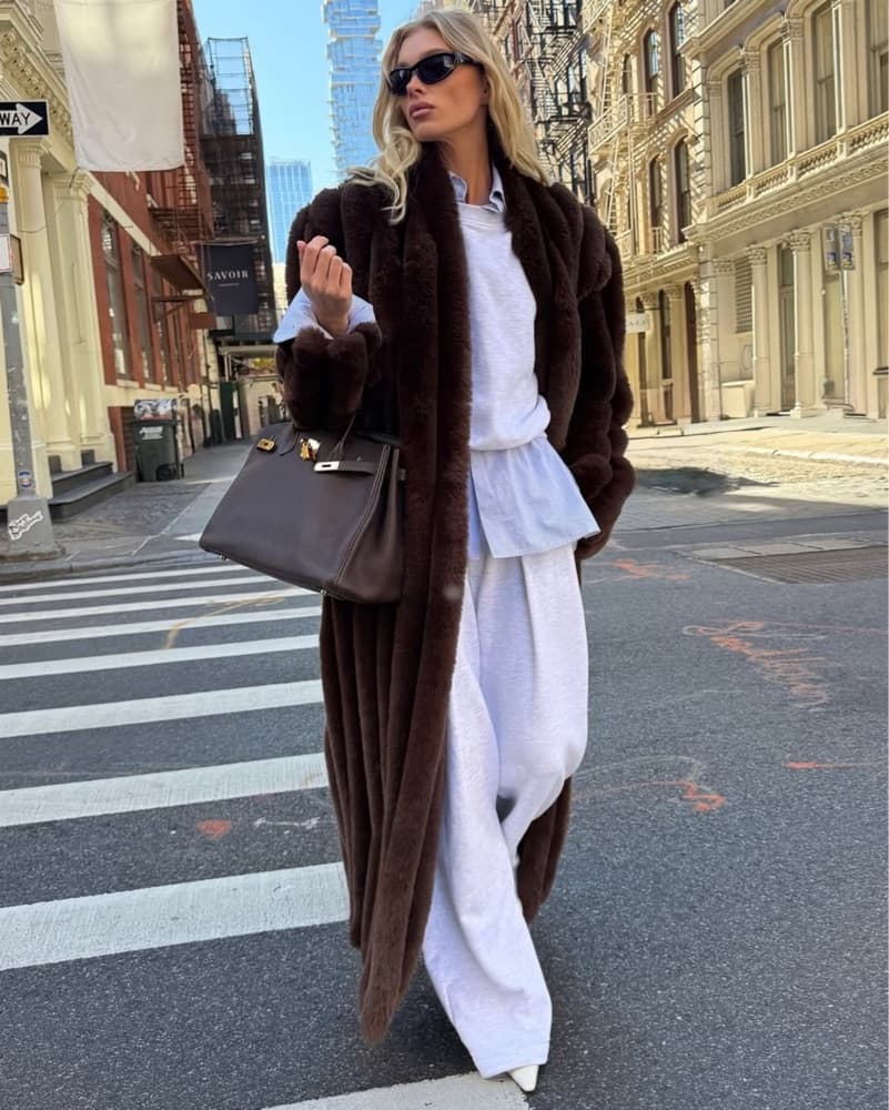 Helsa Irina Faux Fur Coat XXS/XS - Image 1