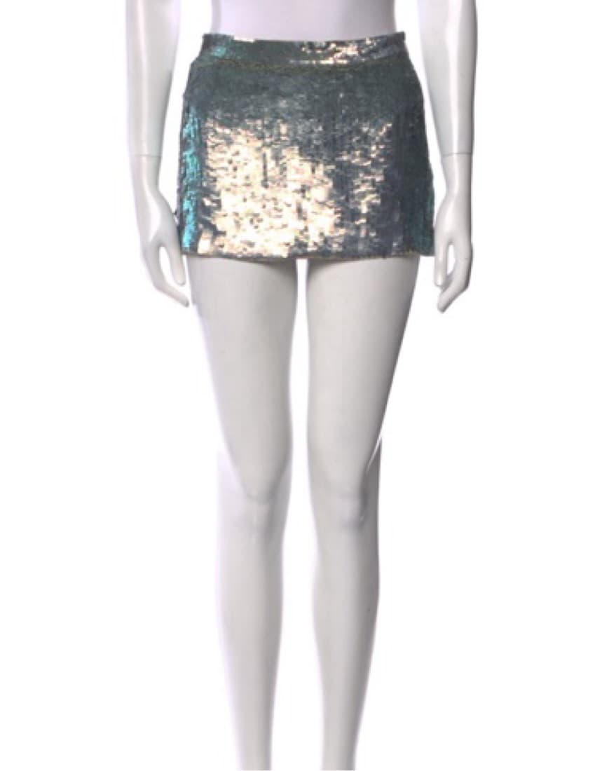 Vintage Mermaid Sequin Mini Skirt - XS - Image 3