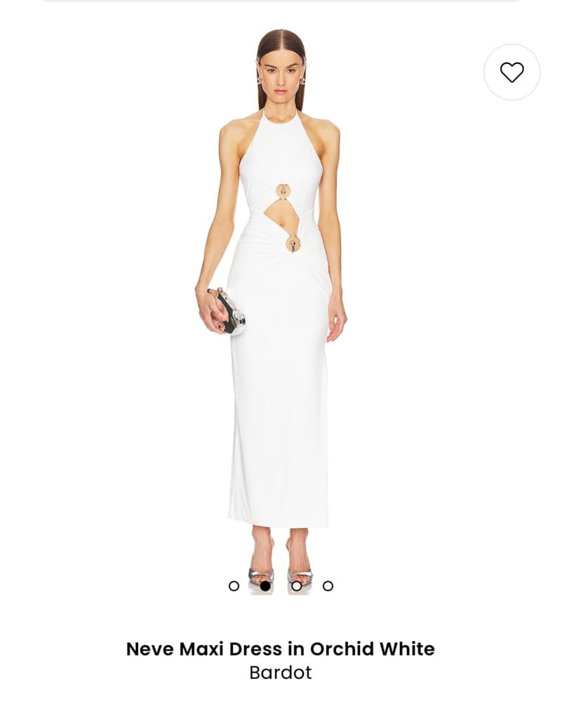 revolve bardot white maxi dress - Image 1