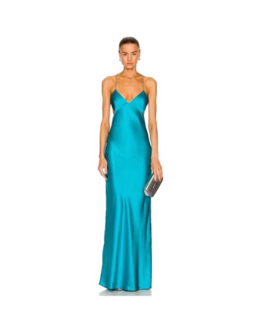 The Sei Cutout Bias Gown In Aqua - Image 1