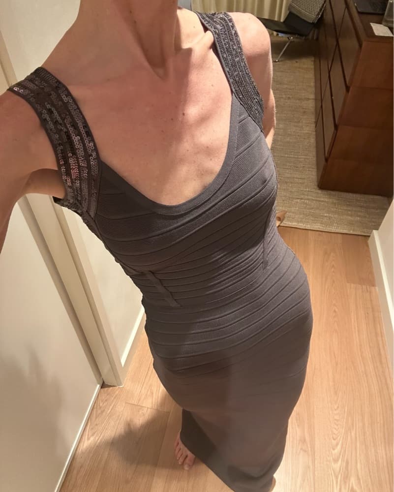 Herve Leger Sequin Gown - Image 3