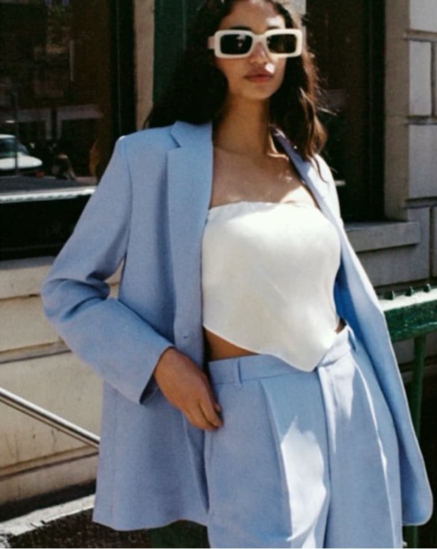 Oversized Blue Zara Blazer - Image 1