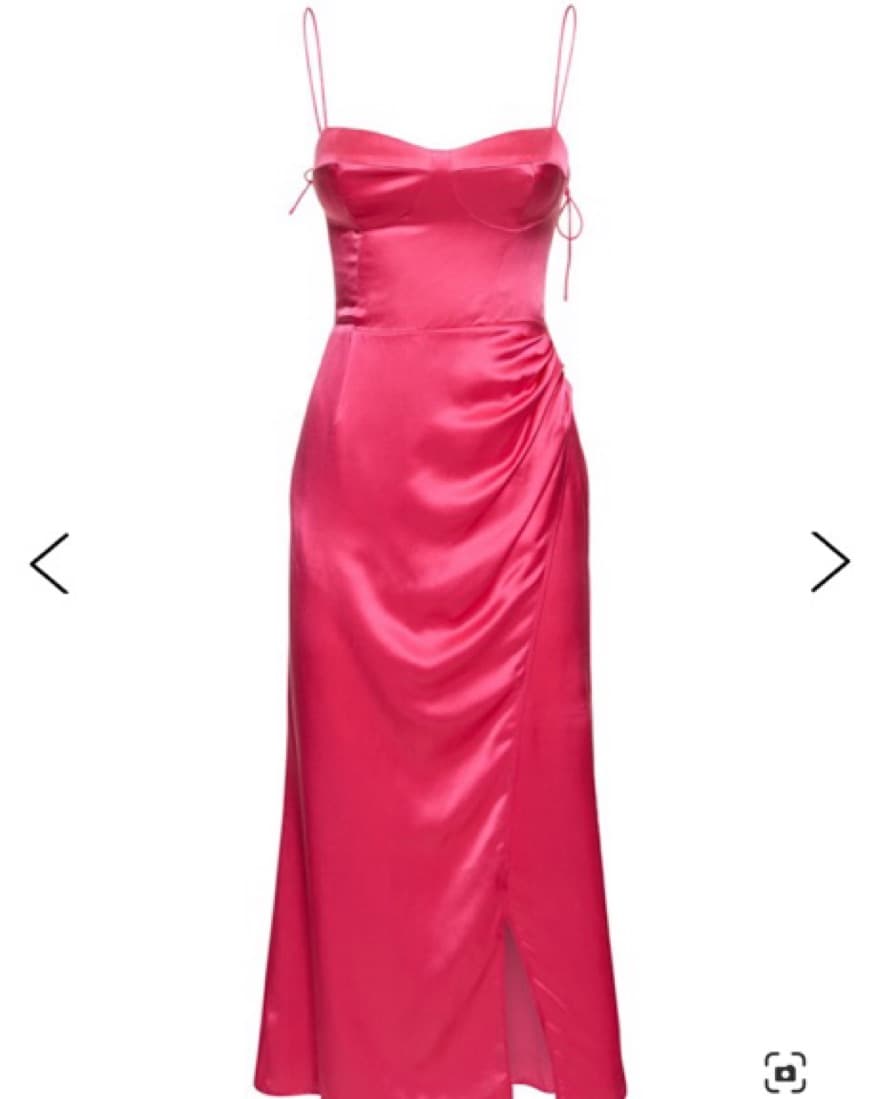Stunning Fuchsia Silk Midi Dress - Image 5