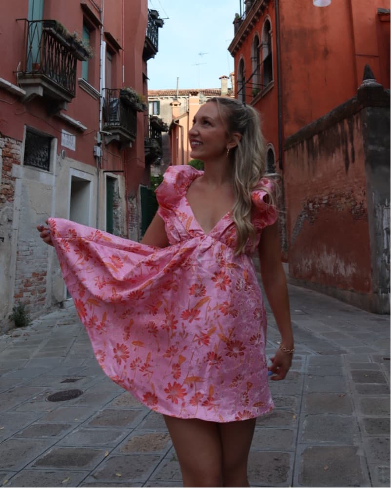 Vibrant Floral Mini Dress - Image 3