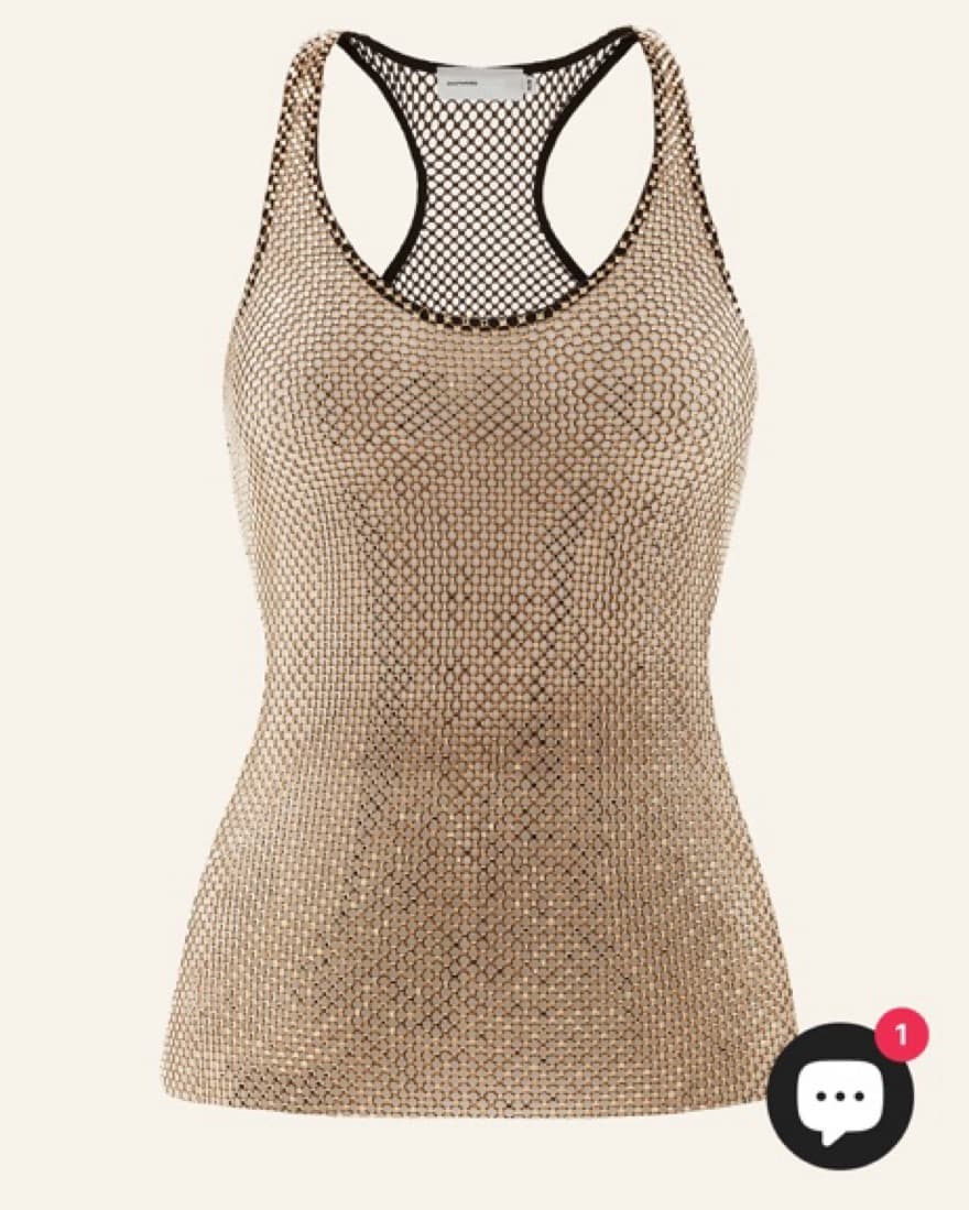 Cultnaked Stardust Sparkly Top In Choco - Image 2