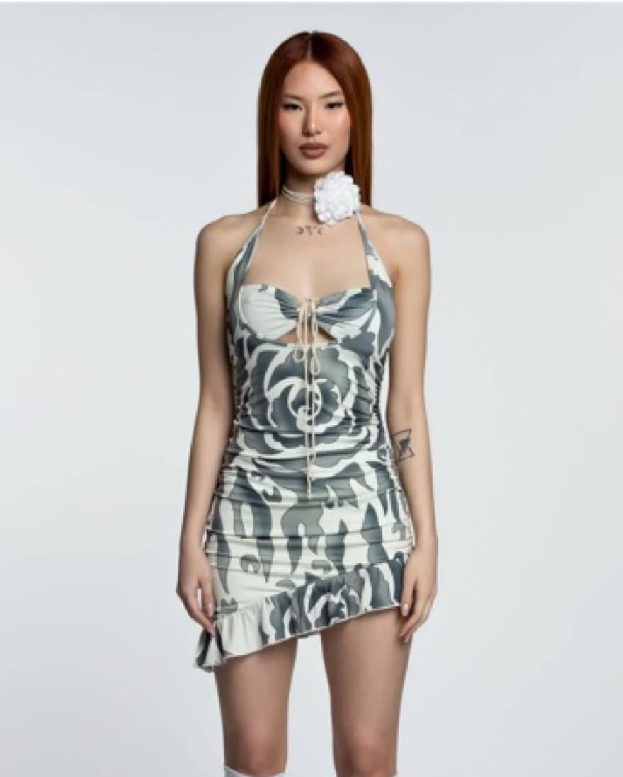 Printed Floral Dress - Image 1
