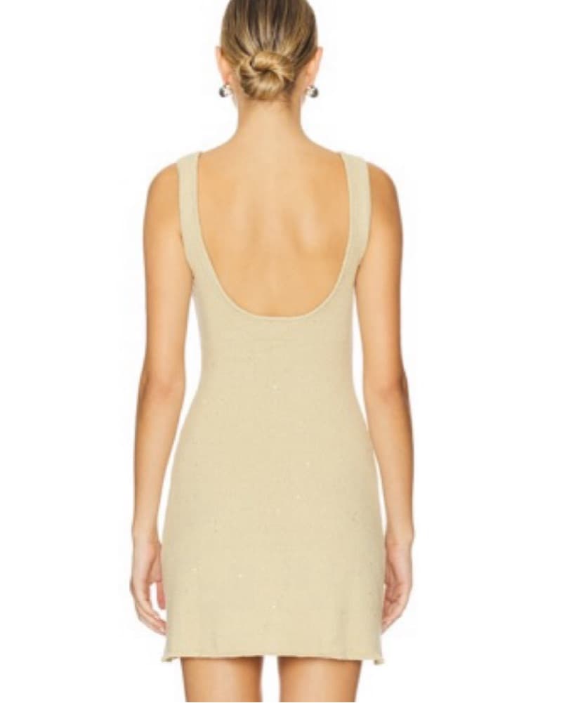 WeWoreWhat Gold Knit Tank Dress - Image 2