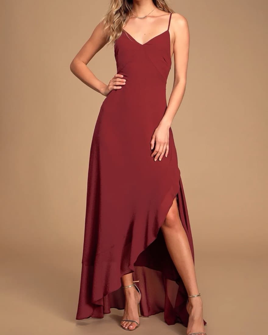 Burgundy Maxi Dress - Image 2